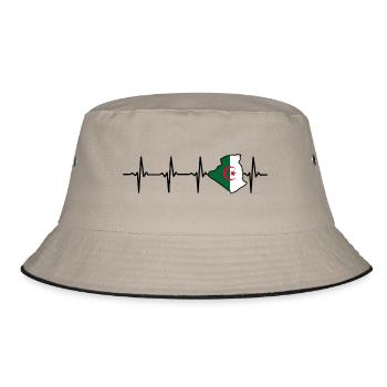 Heartbeat Algeria Map Gift pour les Algériens - Bob - kaki/noir - Devant