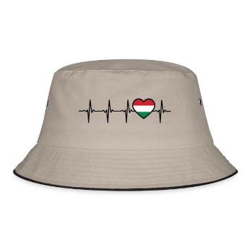 Hungarian Hungarian Heartbeat Hungary - Bucket Hat - khaki/black - Front