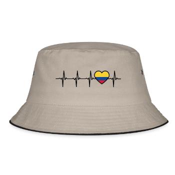 Colombia heartbeat Colombians - Bucket Hat - khaki/black - Front