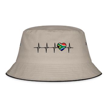 South Africa Heartbeat South Africa - Bucket Hat - khaki/black - Front