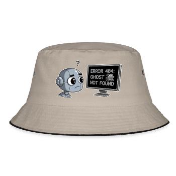 Error 404: Ghost Not Found - Bucket Hat - Khaki/Schwarz - Vorne