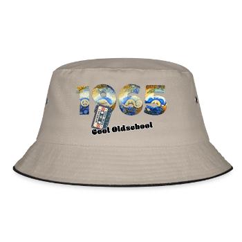 1965 Jahrgang Retro Vintage – Kassette – Cool Olds - Bucket Hat - Khaki/Schwarz - Vorne