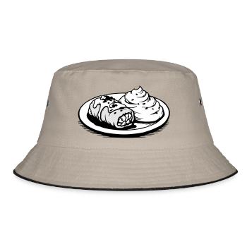 Golubzi Krautwickel mit Kartoffel Püree  - Bucket Hat - Khaki/Schwarz - Vorne