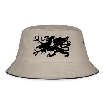 Wappen Rostock Greif - Bucket Hat - Khaki/Schwarz - Vorne