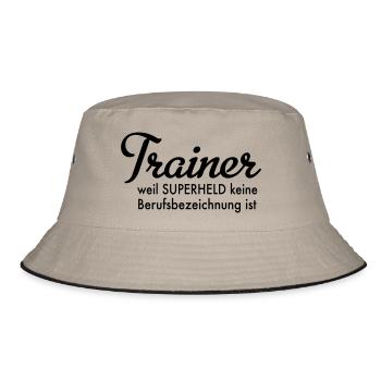 Trainer - Bucket Hat - Khaki/Schwarz - Vorne