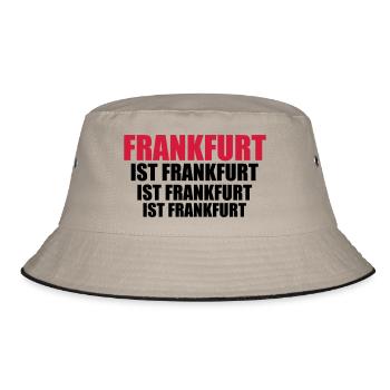 FRANKFURT ist Frankfurt - Bucket Hat - Khaki/Schwarz - Vorne