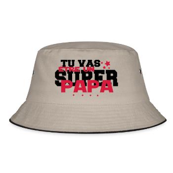 TU vaS être un super PAPA - Bob - kaki/noir - Devant