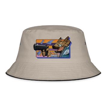 Gun Dog - ohne Inschrift - Bucket Hat - Khaki/Schwarz - Vorne