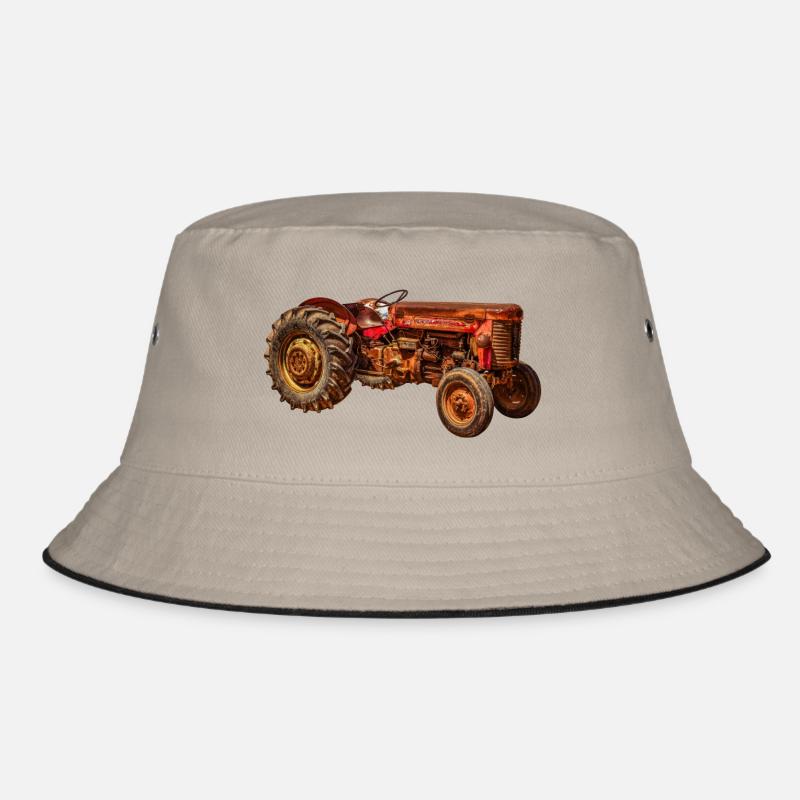 roter Traktor Oldtimer Bucket Hat