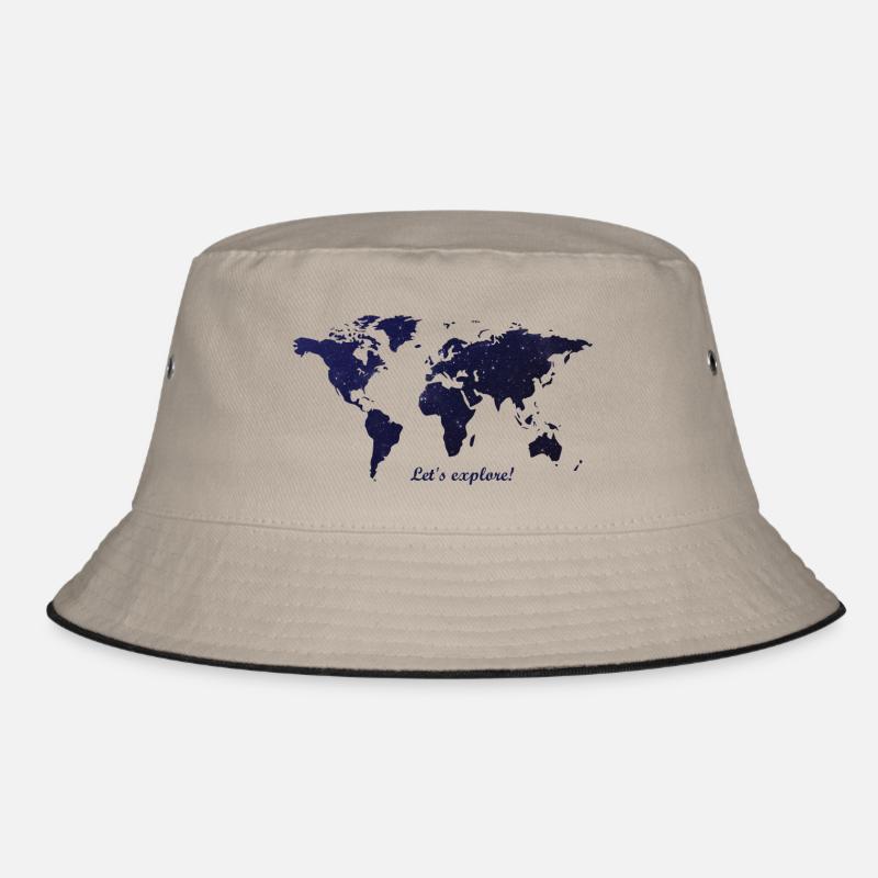 Welt - Bucket Hat - Khaki/Schwarz