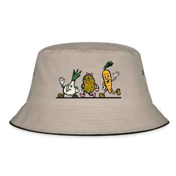 Gemüse - Bucket Hat - Khaki/Schwarz - Vorne