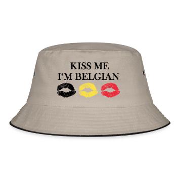 KISS ME Je suis Belge - Bob - kaki/noir - Devant