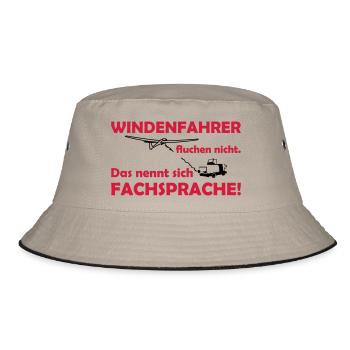 windenfahrer fluchen nicht segelflieger - Bucket Hat - Khaki/Schwarz - Vorne