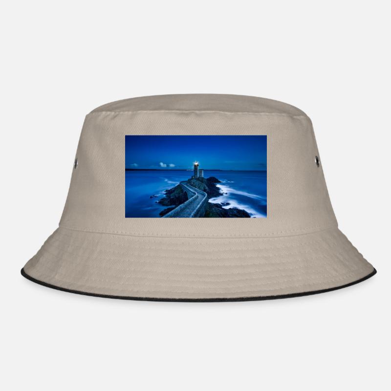 Coast with lighthouse Bucket Hat