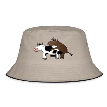 Rinder Zensiert - Bucket Hat - Khaki/Schwarz - Vorne