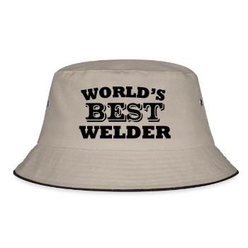 World's Best Welder - Bucket Hat - khaki/black - Front