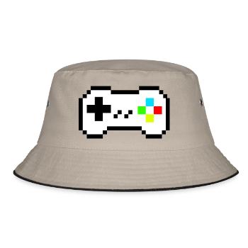 Pixel Controler - Bucket Hat - khaki/black - Front