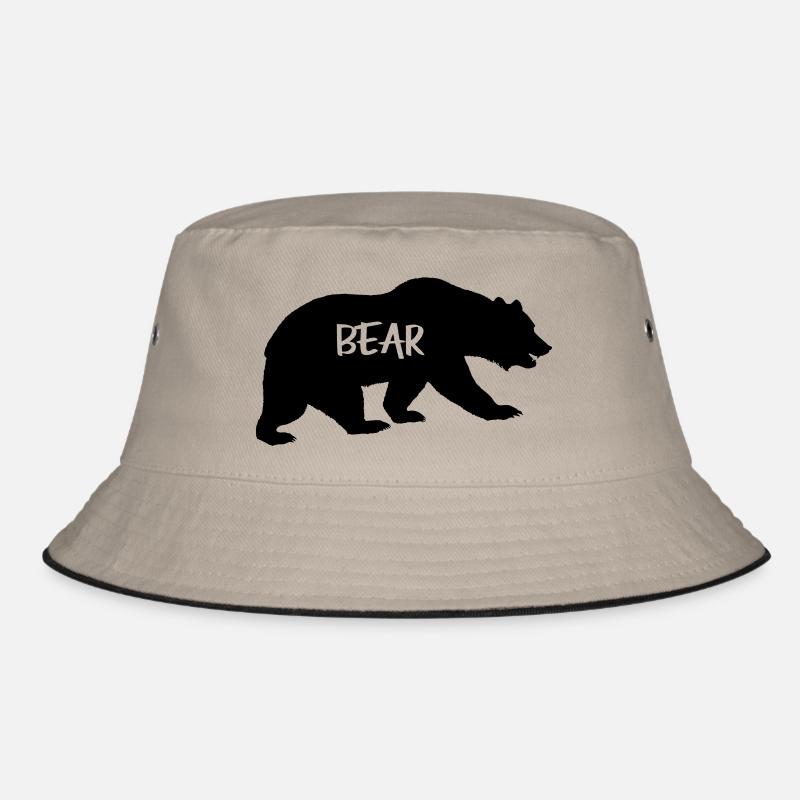 Bear - Bucket Hat - khaki/black