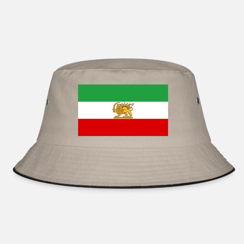 Lion et Soleil Drapeau iranien - Bob - kaki/noir
