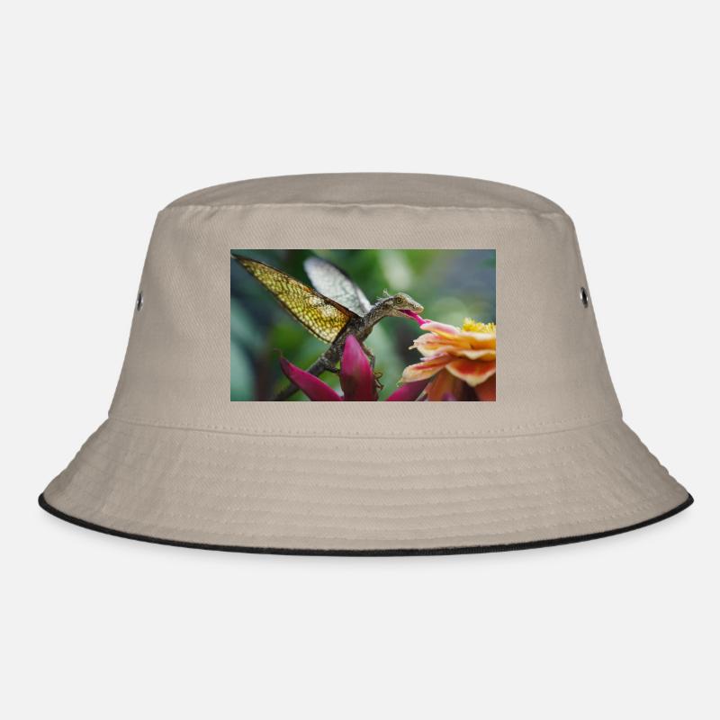 A realistic majestical little cute dragon Bucket Hat