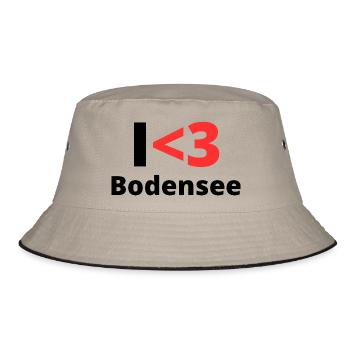 I <3 (love) Bodensee für Techies, kryptische Info - Bucket Hat - khaki/black - Front