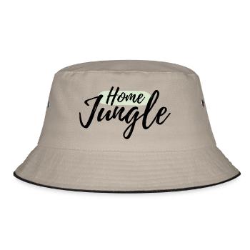 Home Jungle Schriftzug - Bucket Hat - Khaki/Schwarz - Vorne