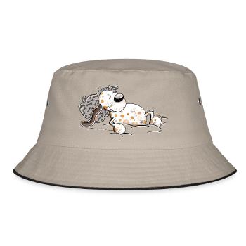 Sleeping Dog Tired Dream - Bucket Hat - khaki/black - Front