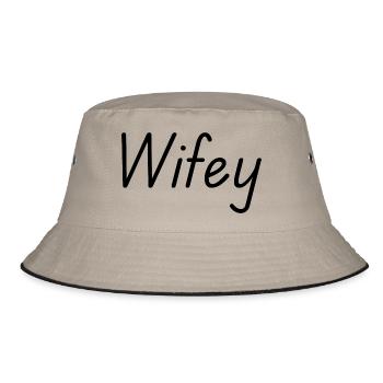 Ehefrau - Bucket Hat - Khaki/Schwarz - Vorne