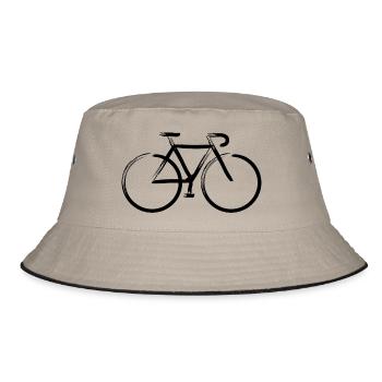 Striche 5 schwarz - Bucket Hat - Khaki/Schwarz - Vorne