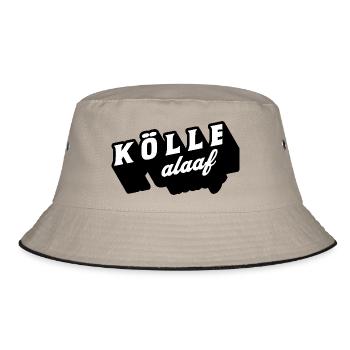 Kölle alaaf - Bucket Hat - Khaki/Schwarz - Vorne