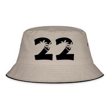 22 - Bucket Hat - khaki/black - Front
