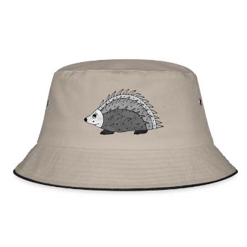 Igel - Bucket Hat - Khaki/Schwarz - Vorne