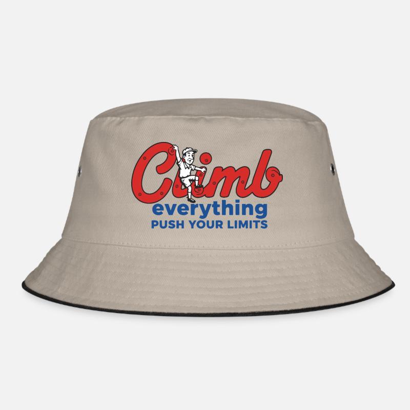 Climb Everything Push Your Limits Design Bucket Hat