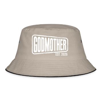 Patentante Est. 2026 - Bucket Hat - Khaki/Schwarz - Vorne