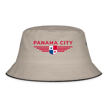 Panama City T-Shirt Design - Bucket Hat - khaki/black - Front