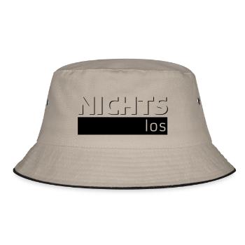 NICHTS los - Bucket Hat - Khaki/Schwarz - Vorne