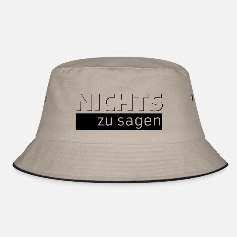 NICHTS zu sagen - Bucket Hat - Khaki/Schwarz