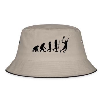 Tennis Evolution Badminton - Bucket Hat - khaki/black - Front