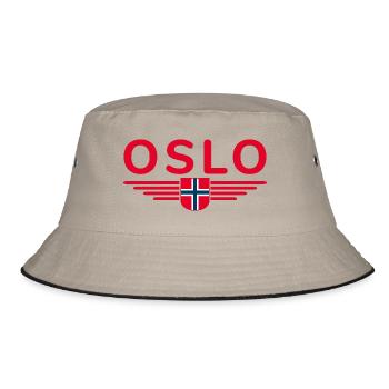 T-shirt Oslo pour les fans et les amoureux de la Norvège - Bob - kaki/noir - Devant