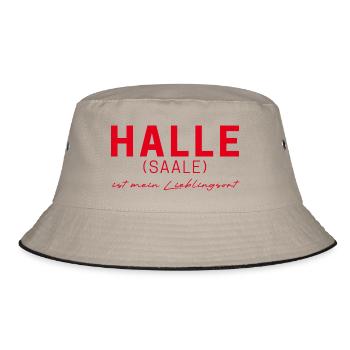 Halle (Saale) T-Shirt – For fans &amp; love of homeland - Bucket Hat - khaki/black - Front