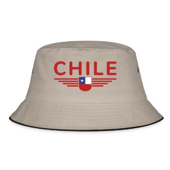 Chile Design – Für Fans und Liebhaber - Bucket Hat - Khaki/Schwarz - Vorne