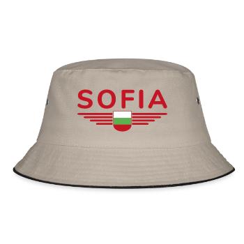 Sofia Design – Proud of Bulgaria's capital - Bucket Hat - khaki/black - Front