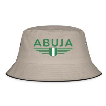 Abuja Design – Fier de la capitale du Nigeria - Bob - kaki/noir - Devant