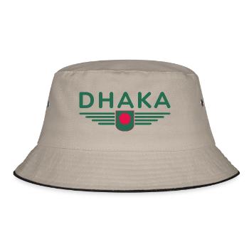 Dhaka Design – Heart of Bangladesh - Bucket Hat - khaki/black - Front