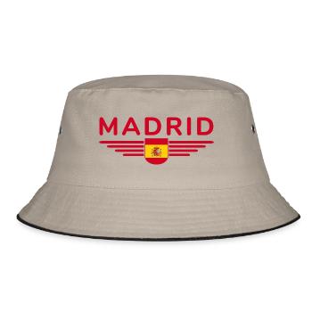 Espagne Madrid, Tenue de T-Shirt Design - Bob - kaki/noir - Devant