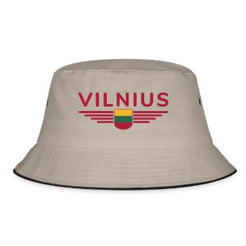 T-shirt Vilnius – Déclaration élégante - Bob - kaki/noir - Devant