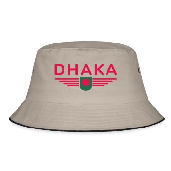 Dhaka Design – Heart of Bangladesh - Bucket Hat - khaki/black - Front
