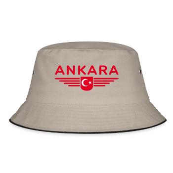 Turkey Ankara Türkiye Istanbul T Shirt Design - Bucket Hat - khaki/black - Front