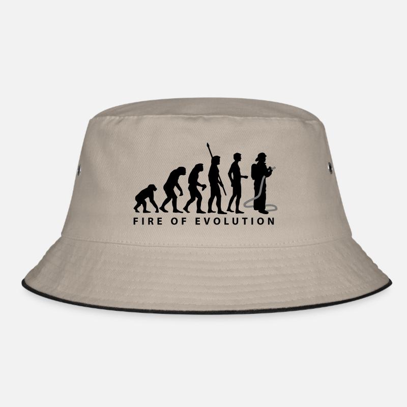 evolution_feuerwehr_2c - Bucket Hat - Khaki/Schwarz