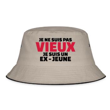 Je ne suis pas vieux je suis un ex-jeune - Bob - kaki/noir - Devant
